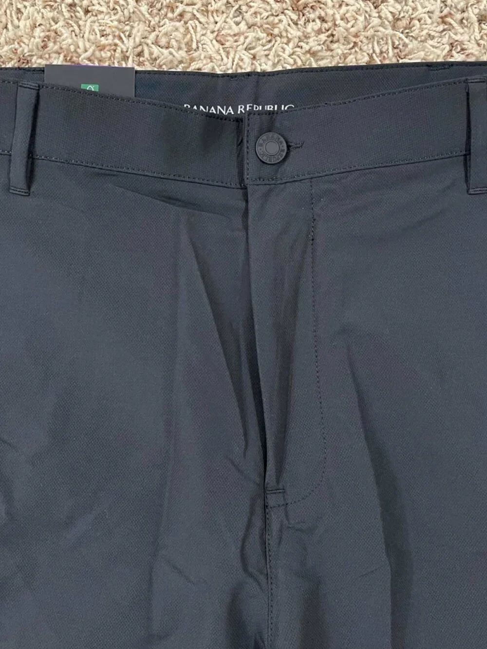Banana Republic Men's Flat Front Pants Black, Size 40x32 (New)
